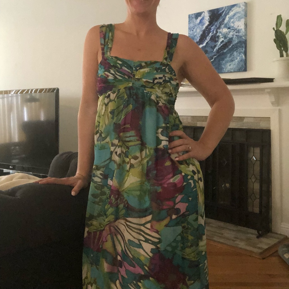 Colorful dress (green/purple/blue)